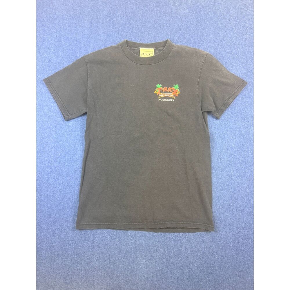 VTG T-Rex Cafe Kansas City Men’s S Black Graphic T-Shirt Prehistoric Dinosaur